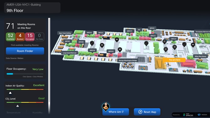 floor map for cisco building at PENN1